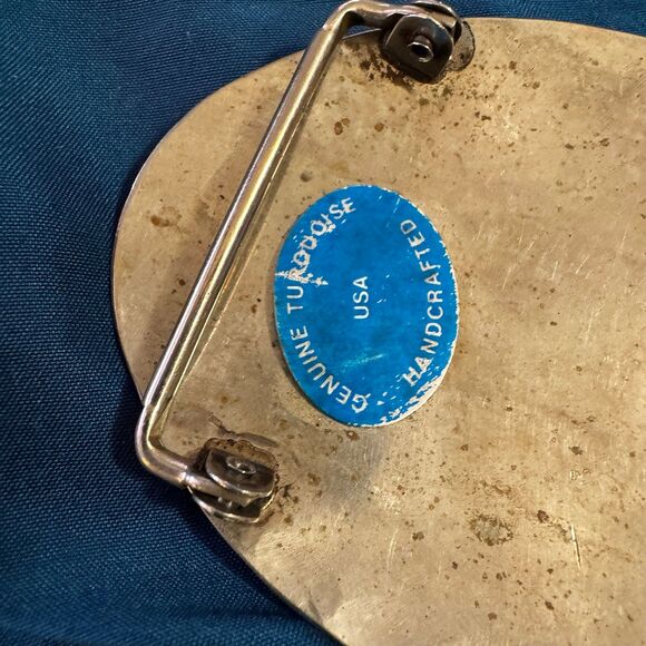 Vintage Eagle Turquoise Belt Buckle [Jewelry 026] - Picture 3 of 4